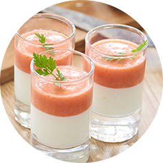 Gaspacho au fromage frais de brebis